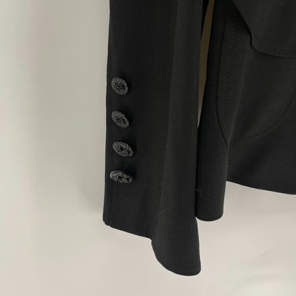 Escada Size EUR 38/8-10 Black Wool Double Button Blazer - Picture 2 of 6